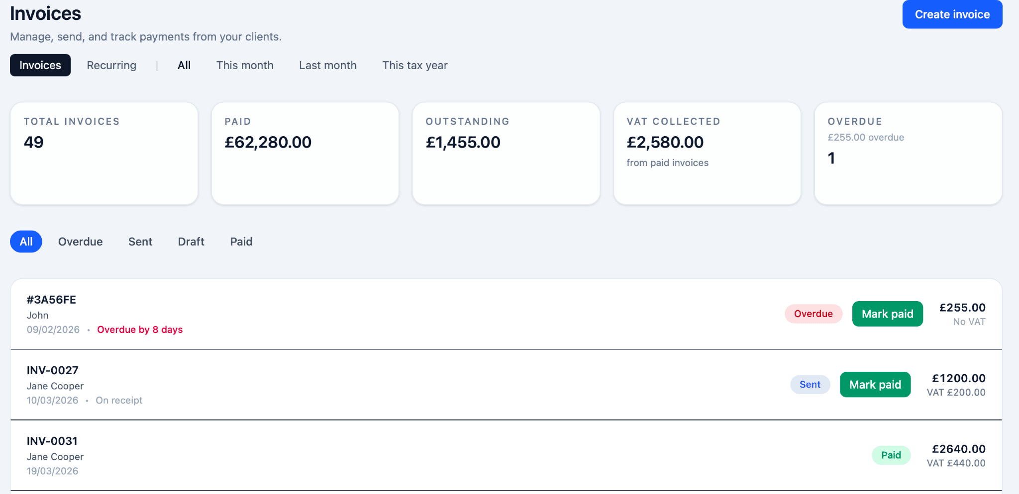 SummitHQ invoices — create, send and track invoices