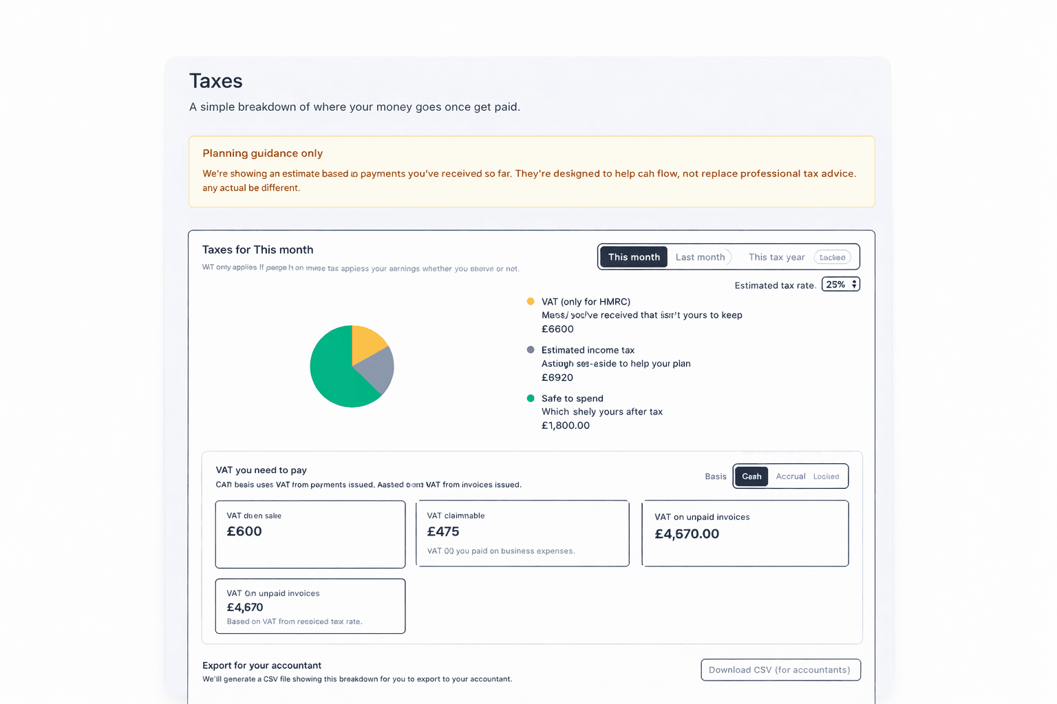 Tax overview and tracking in SummitHQ